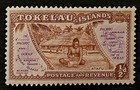 Travelstamps  1948 Tokelau Islands Stamp Scott  1 -    atafu    1 2d Mint Mogh