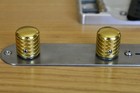 Double Helix Dome Top Knob Set Of 2  Aztec Gold