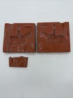 Vintage Horse Rider Rubber Mold Set Military Cavalry Figure Casting Molds