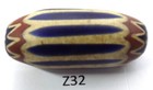Old Awesome Antique Venetian Chevron Trade Bead African From Estate Z32  Bg 75