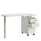Manicure Nail Table Station Salon Mobile Wood Writing Desk With 2 3 4 Drawers