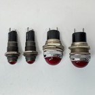 Lot Of 4 - Vintage Dialco Panel Indicator Light 125v 75w Pilot Lamps - 2 Sizes