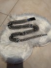 Vintage Versace Silver Metal Heavy Chain Belt - Adjustable Size