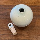 Vintage Chinese Porcelain Snuff Bottle Stopper Very Fine Glazed Round