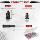 60 Pcs Tire Repair Screws Kit  Vacuum Self Sealing Tire Plugs Screw Type Rubber