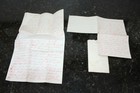 Antique 1884 Handwritten Letters Lot Of 2 Notes   Postmarked Envelope Red Ink