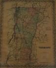 Antique 1855 Map Of Vermont With Railroads - Colton s Atlas Of The World
