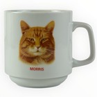 Vtg 80 s Morris The Cat Coffee Mug - 9 Lives Cat Food Ad - Tabby Catcore - Papel