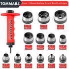 Hollow Punch Kit With Pin Point Punch Shaft Hole Cutter Set Gasket Punch Tool   