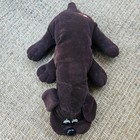 Vintage 1985 Tonka Pound Puppy Puppies Dog Plush Large 18  Dark Brown Short Ears