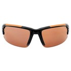 Maxx Wizard Half Framed Sports Sunglasses Black   Orange Frame W  Hd Amber