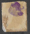 India Queen Victoria 1 Anna Purple Revenue Stamp