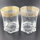 Set Of 2 Lorren Venezia 24k Gold Band Glasses