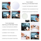 2pcs Round Blind Spot Mirror Hd Glass Frameless Convex Rear View 360   Stick On