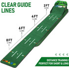 Golf Putting Green Putting Mat Indoor   Outdoor With Ball Return And 3 Holes Imp