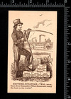 1876 Brother Jonathan Uncle Sam Centennial Exp Scythe Whet Stone Trade Card J us