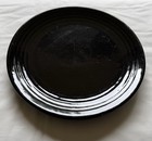 Vintage Ringware Bauer Pottery 12 5    Round Serving Platter Black   Nice Shape