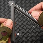 Folding Pocket Knife W Carry Case 7 5in Stainless Steel Rotating Folding Knife