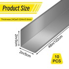 Steel Corner Guards 2 X 2 X 48    Metal Protector  10 Pack 2 X 2 X 48   Silver 