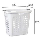 Sterilite Ultra    Easy Carry Hamper Plastic Adult  White  Set Of 4