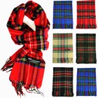 Womens 100  Cashmere Made In Scotland Royal Stewart Check Plaid Tartan Scarf