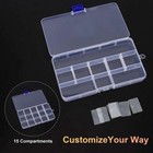 6 Clear Jewelry Box Plastic Bead Storage Craft Container Earrings Organizer   