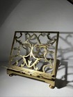 Vintage Ornate Brass Book Music Stand Holder Retractable Adjustable Folding