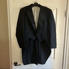 Men   s Vintage Pierre Cardin Black Tuxedo Tailcoat Peak Lapels 100  Wool Size 40r