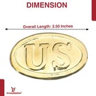 Replicated Civil War Enlisted Union Soldier Oval Brass Belt Buckle Reenactment