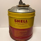 Vintage 1960   s Shell  Ny 5 Gallon Metal Oil Can Very Clean