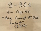 Big Enough N  Old Enough Original Us Movie Poster 1960 Movies