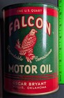 Vintage Falcon Motor Oil Empty Metal Can  minor Wear 