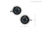 Compass Pair Cufflinks Really Works Wedding Fancy Gift Box   Polishing Cloth