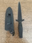 Vintage Taylor 440 Steel Boot Dagger Fixed Blade Knife W  Sheath Taiwan