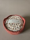 Hand Crocheted 100  Cotton Face Scrubbies In Crocheted Basket Set Of 7 