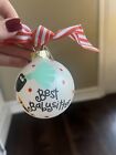 Coton Colors Christmas Ornament - Best Babysitter Glass Handpainted Dotted