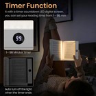 Smart Flat Book Light  Rechargeable Clear Led Reading Lamp W  3 Colors   Timer