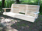 5ft Cypress Wood Console Cup Roll Porch Swing With Hanging Hardware Made In Usa