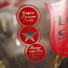 Lone Star Beer Heavyweight Stemmed Thumbprint Glass Goblet Texas Barware Vintage