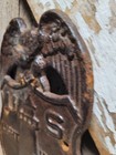 Vintage Us Lighthouse Service Sign Cast Iron Shield Plaque Old Maine Maritime