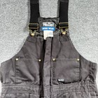 Walls Outdoor Workwear Canvas Bibs Overall Mens Large Short Black Quilted Lined