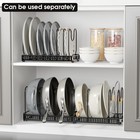 Expandable Pots   Pans Organizer Rack Pot Lid Kitchen Cabinet Organizer Holder