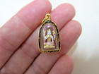 Tri-colors Tiny Lord Shiva Pendant Real 18k Gold Hindu Amulet Talisman Rare