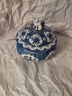 Vintage Porcelain Blue   White Dish Jar Sicas Sesto Fiorentino 419