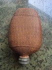 Antique Ww1 Wicker Covered Officers Flask Basket Flask