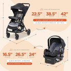 Baby Trend Passport Seasons Travel System  Ez-lift Infant Car Seat journey Black