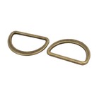 25mm Inner Width Zinc Alloy Flat Typed D Welded Ring Bronze Tone 25pcs