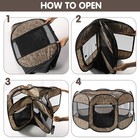 Portable Foldable Pet Playpen Dog Kennel Fence Puppy Exercise Pen Folding Crate