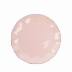 10 Blush 6  Round Plastic Salad Dinner Plates Gold Wavy Rim Wedding Party