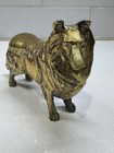      Vintage Brass Collie Dog Figurine     8    Long  6    Tall  3 Lbs